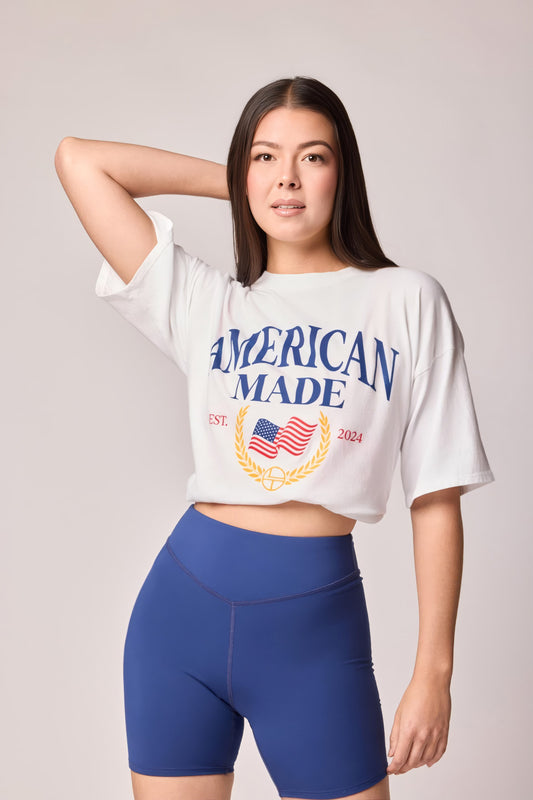 American Made Oversized Tee - Optic White