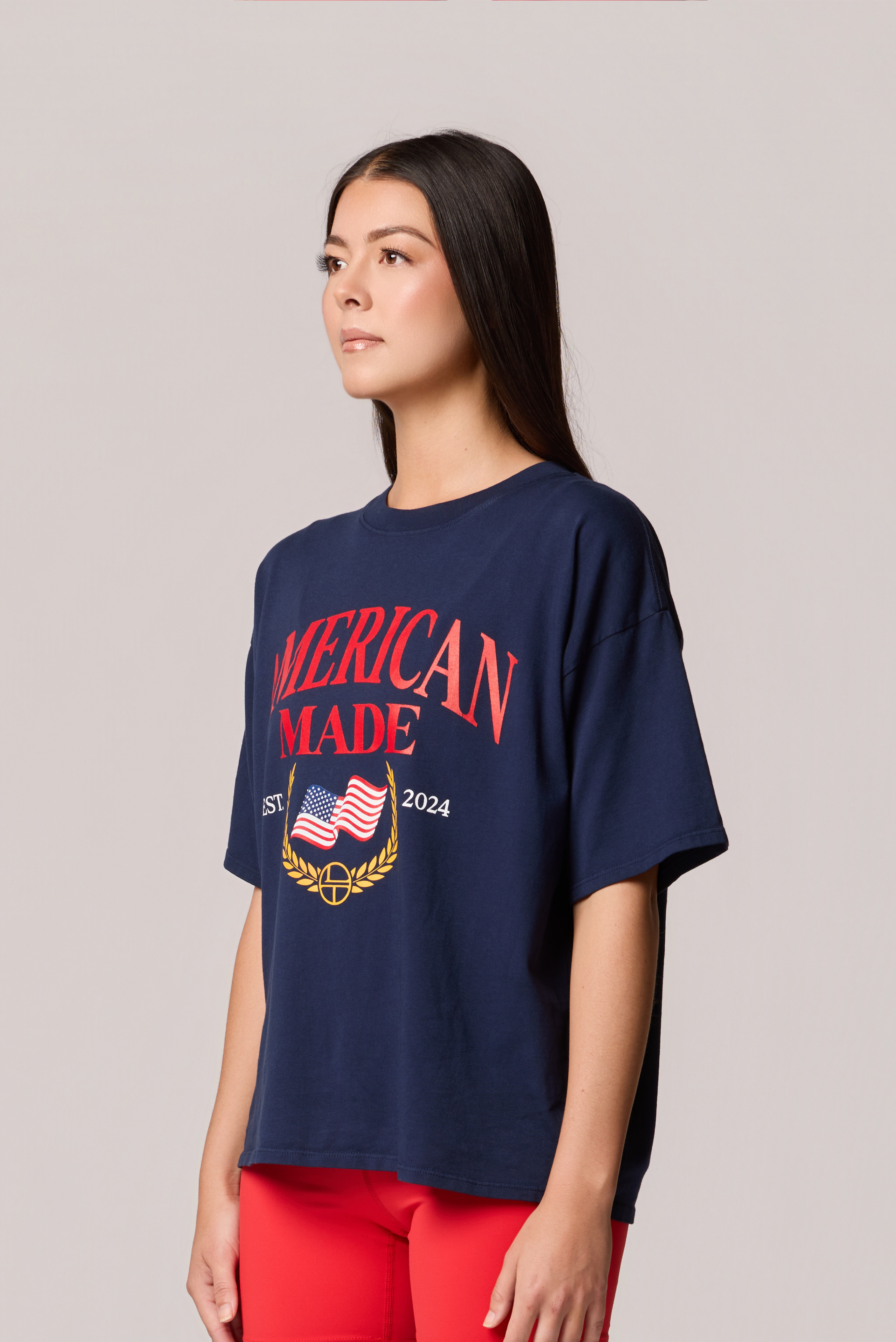 American Made Oversized Tee - Navy