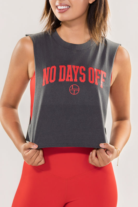 No Days Off Tank - Washed Black