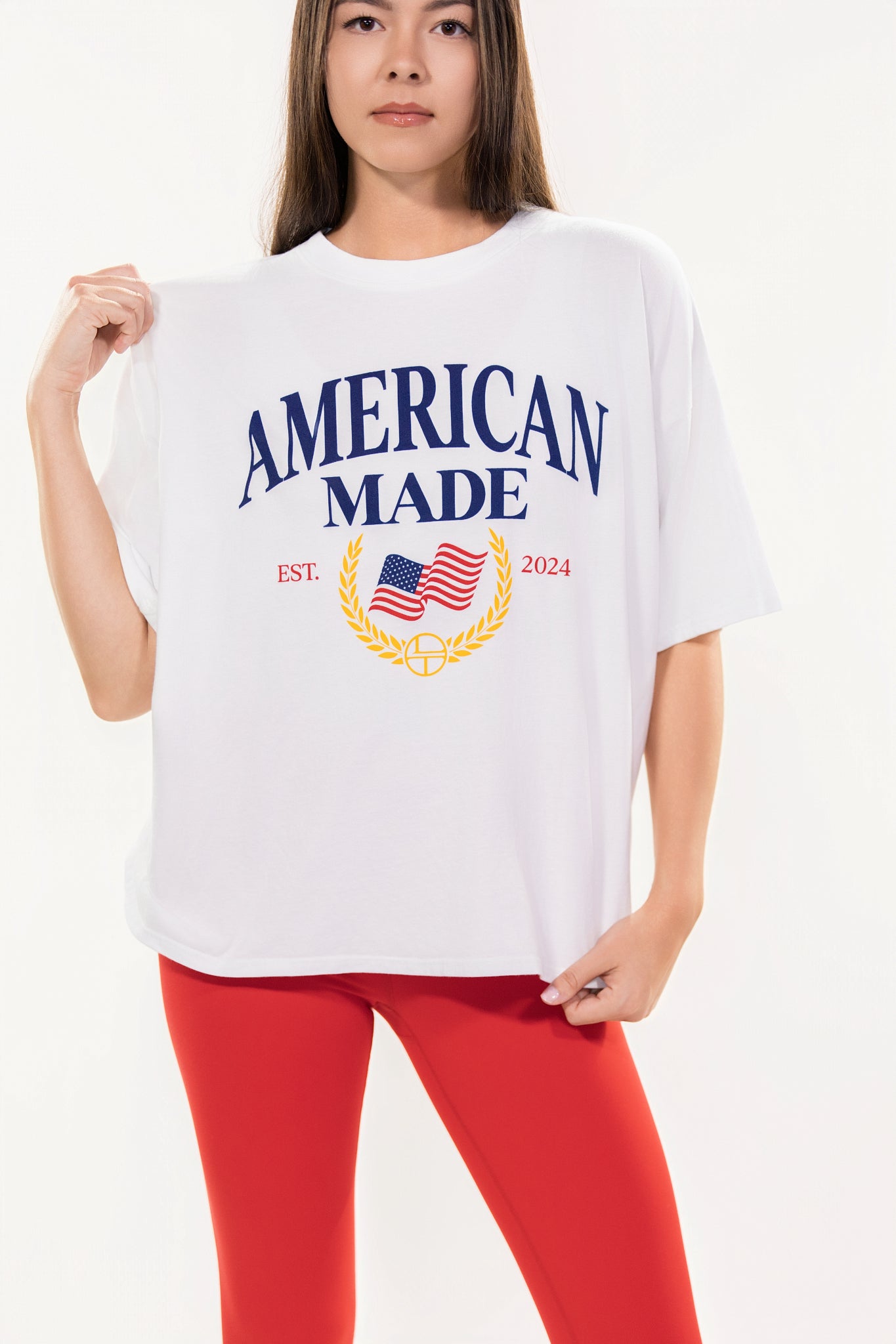 American Made Oversized Tee - Optic White
