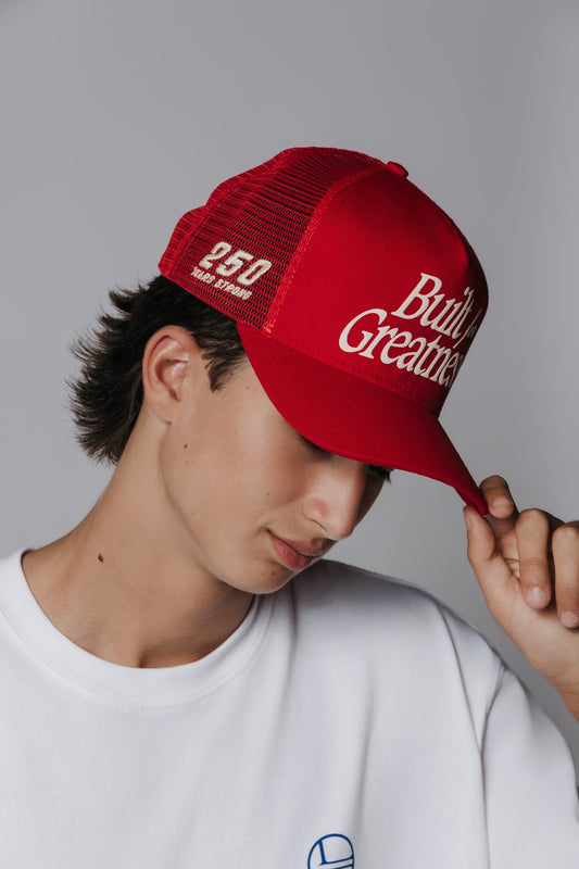 Built For Greatness Trucker Hat - Red