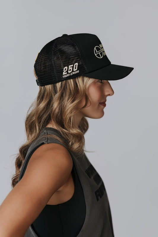 WORK, WIN, REPEAT Trucker Hat - Black