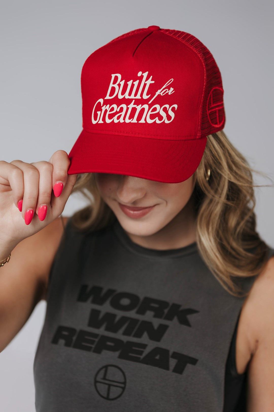 Built For Greatness Trucker Hat - Red