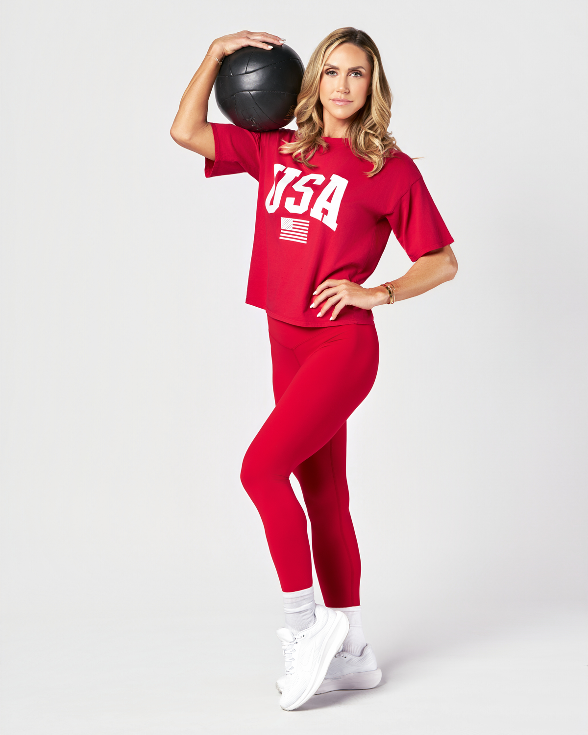 USA Oversized Tee - MAGA Red